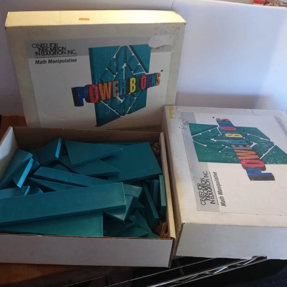 TWO Math Manipulatives Power Blocks by Center for Innovation TWO full boxes